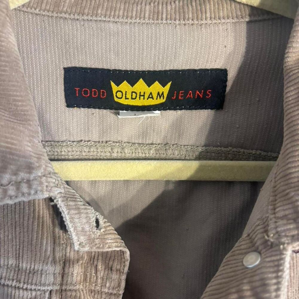 Vintage Todd Oldham Brown/Tan Corduroy Jacket - Size S/M (Air Force Patch) - Picture 2 of 5
